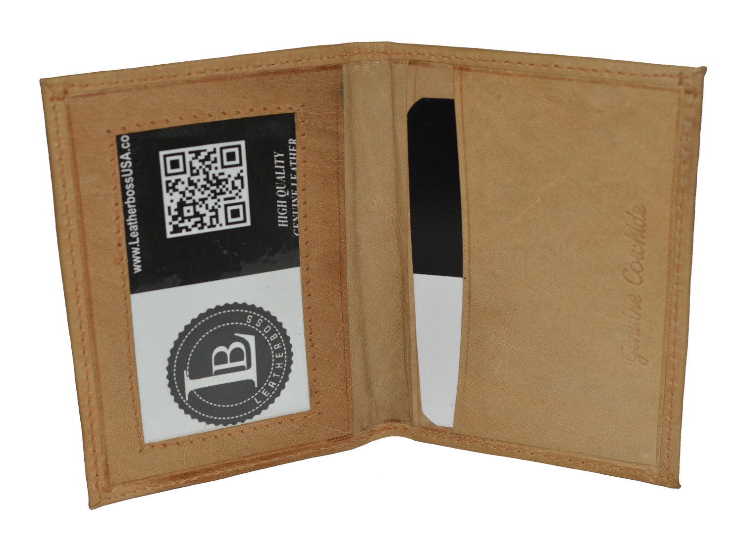 Leatherbosss Genuine Leather Card Holder with ID Slot