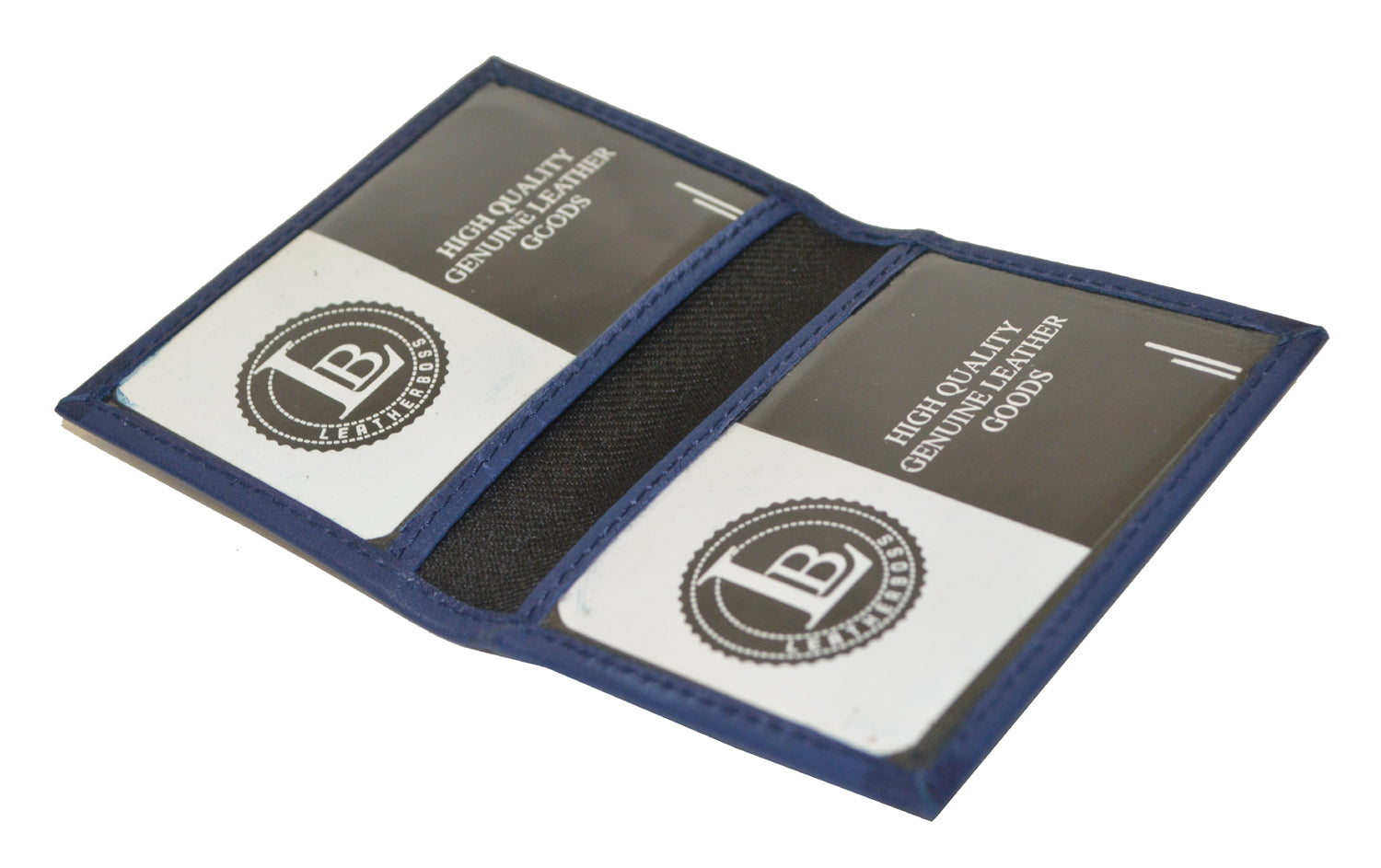 Triple ID Window Mini Wallet Bifold Driver License Slim Leather Credit Card