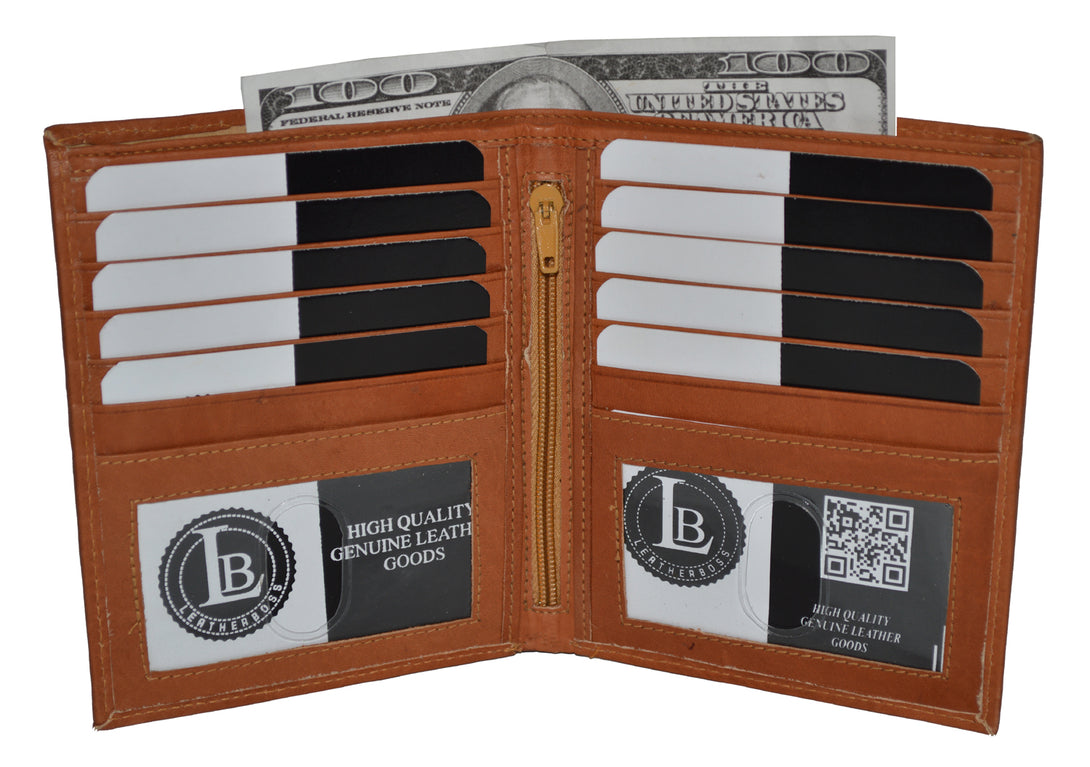 Style N Craft 391002 Slim Bifold Hipster Leather Wallet In Dark Brown - Foto 9