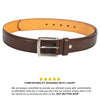Leatherboss Genuine Leather Men's Stylish Casual Jeans Belt, Brown