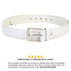 Leatherboss Genuine Leather Men's Stylish Casual Jeans Belt, White