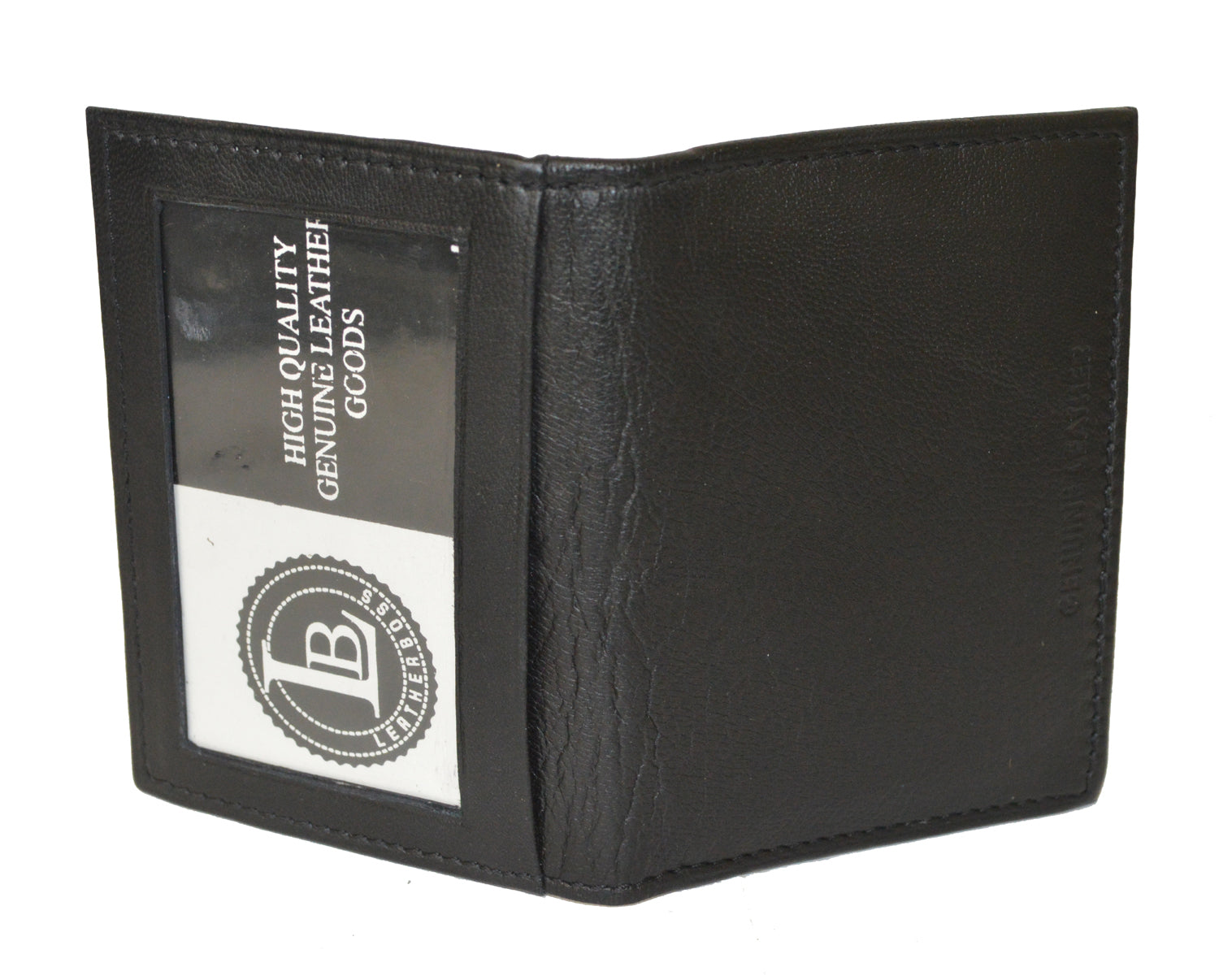 Triple ID Window Mini Wallet Bifold Driver License Slim Leather Credit Card