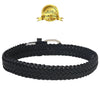 Leatherboss Genuine Leather Men Casual Belt Braided, Black
