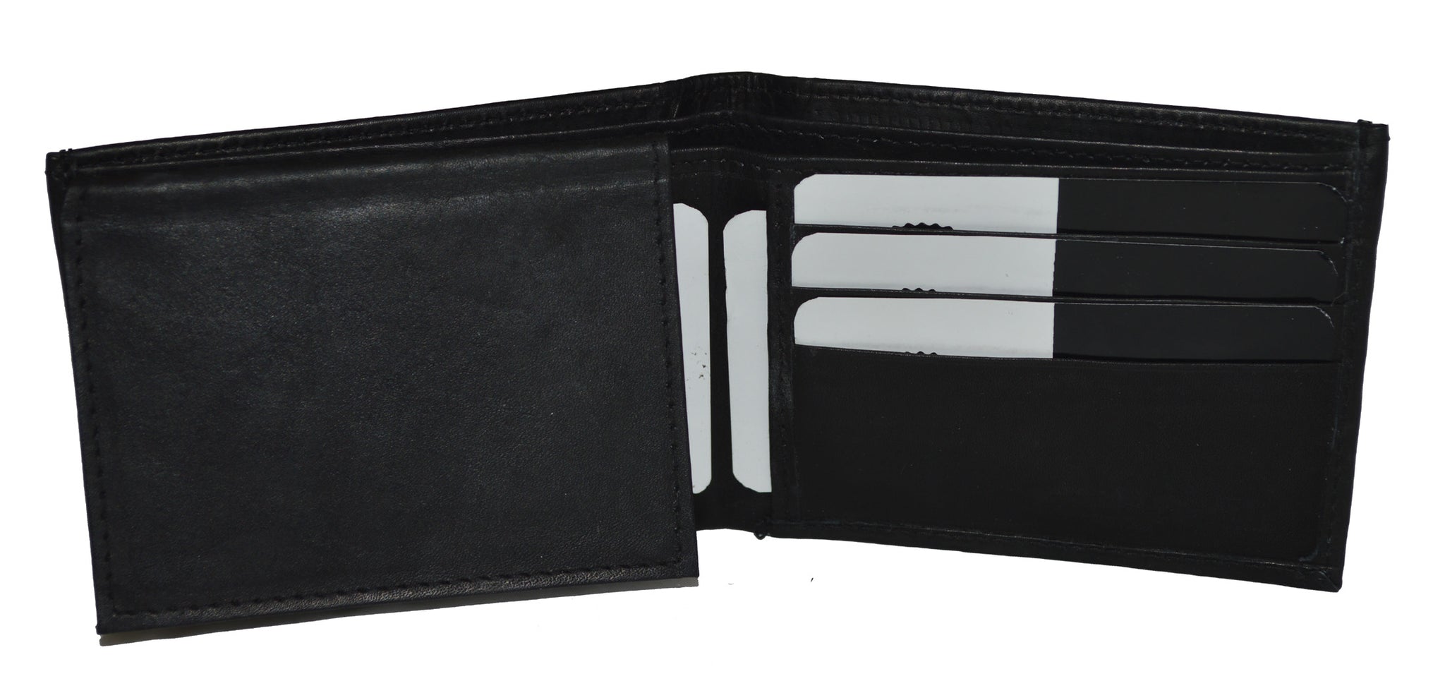 Leatherboss Genuine Leather Men Slim and Compact Credit Card Bifold Wallet