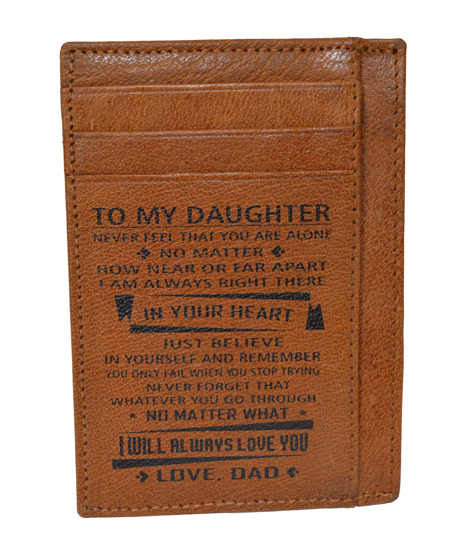 Card Case Leather Wallet for Husband WIfe Mom Dad Son Daughter Best Gift Idea