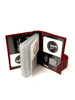 CREDIT CARD PICTURE HOLDER 40 PAGES WITH SNAP GENUINE LEATHER