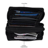 Leatherboss RFID Genuine Leather Credit card holder accordian Wallet, Black
