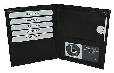 Men's Bifold Wallet 6 credit card slots and 1 ID slot Genuine Leather