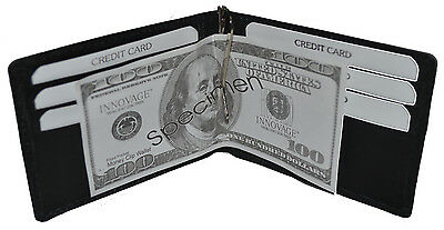 New Men's Leather Bifold Money Clip Wallet ID Credit Card Holder by Leatherboss