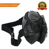 New Black Leather Waist Fanny Pack Travel Belt Bag Hip Travel Pouch
