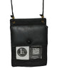 Genuine Leather Transparent Window Passport Cover, Men's Neck Travel Card Wallet