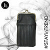 Designer Cigarette Case Pack Holder or 100's Lighter Pocket by Leatherboss,Black