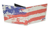 Leatherboss Men Exotic Patriotic USA American Flag Wallet with printed gift box