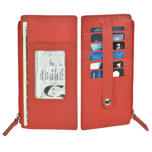All in One Card Case Holder Slim Wallet With Strap Protection by Leatherboss