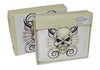 Leatherboss Genuine Leather Men White Skull Bifold Wallet with printed gift box