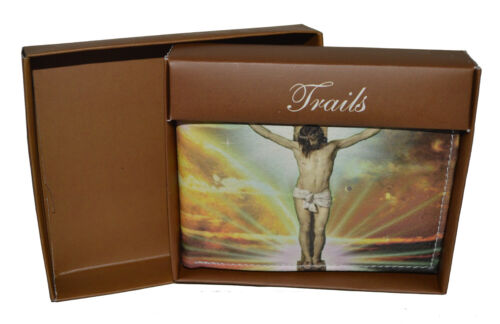 Leatherboss Genuine Leather Men Exotic Printed Picture Wallet of Jesus Christ