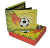 Leatherboss Genuine Leather Men Bifold Soccer with printed gift box