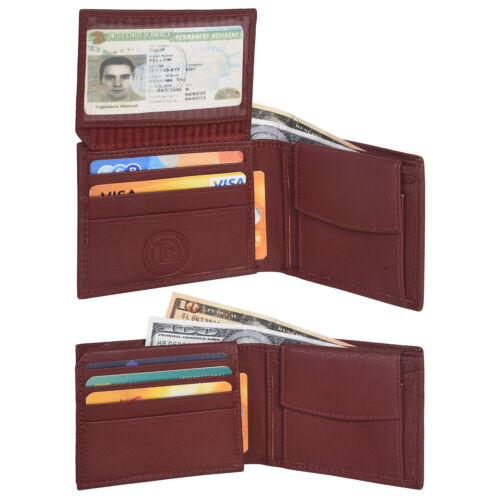 Leatherboss Minimalist Wallet Card Case with Coin Pocket - High Quality Leather